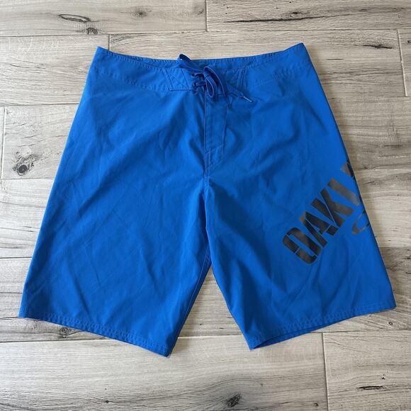 Oakley Ellipse Board Shorts 21 Mens 34 Blue Swim Trunks Surf Regular Fit Pocket - Picture 1 of 7
